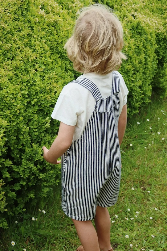 Detské bavlnené nohavice na traky Konges Sløjd FENDER OVERALLS GOTS KS102807