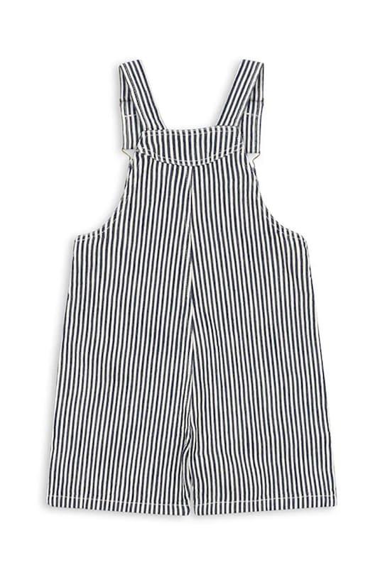 Chlapec Detské bavlnené nohavice na traky Konges Sløjd FENDER OVERALLS GOTS KS102807 čierna