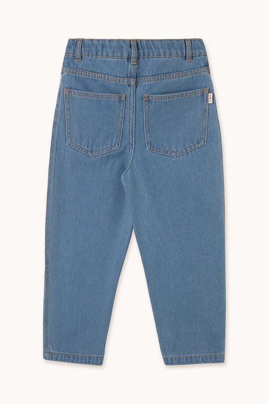 Chłopiec Tinycottons jeansy dziecięce STRAWBERRIES EMBROIDERED JEANS SS25.247 niebieski