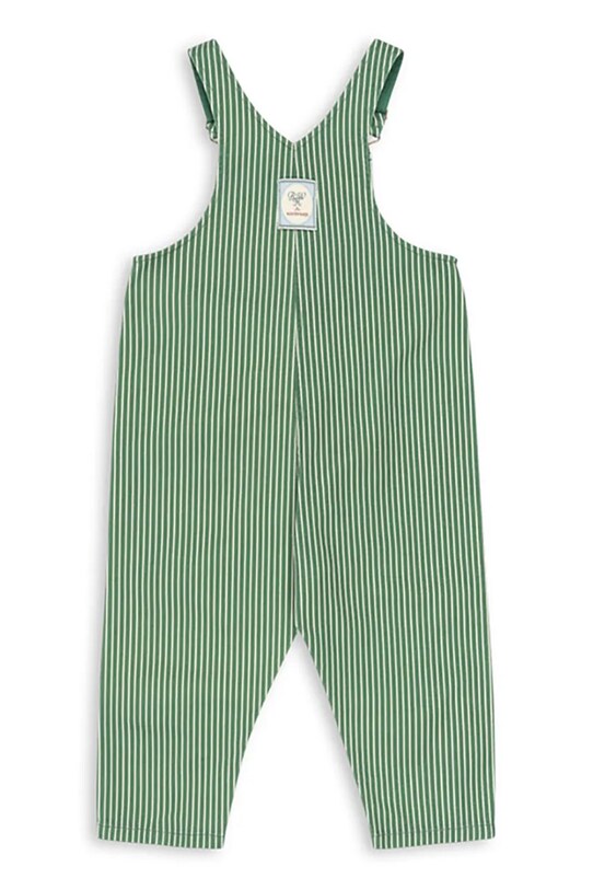 Хлопчик Дитячий бавовняний комбінезон Konges Sløjd RHW X KS JACK OVERALLS GOTS KS103602 зелений