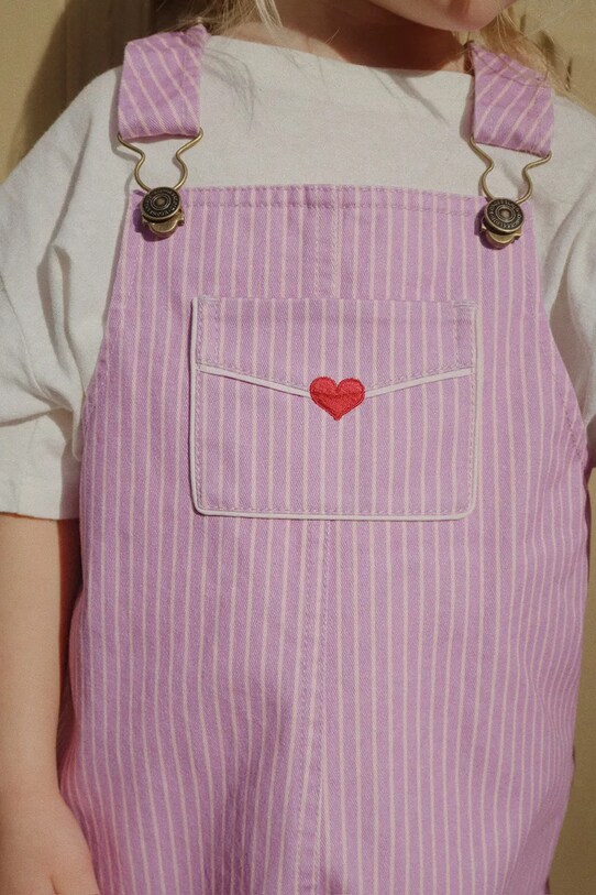 Детский хлопковый комбинезон Konges Sløjd RHW X KS LETTRE OVERALLS GOTS KS103610