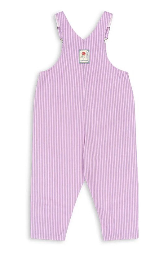 Мальчик Детский хлопковый комбинезон Konges Sløjd RHW X KS LETTRE OVERALLS GOTS KS103610 фиолетовой