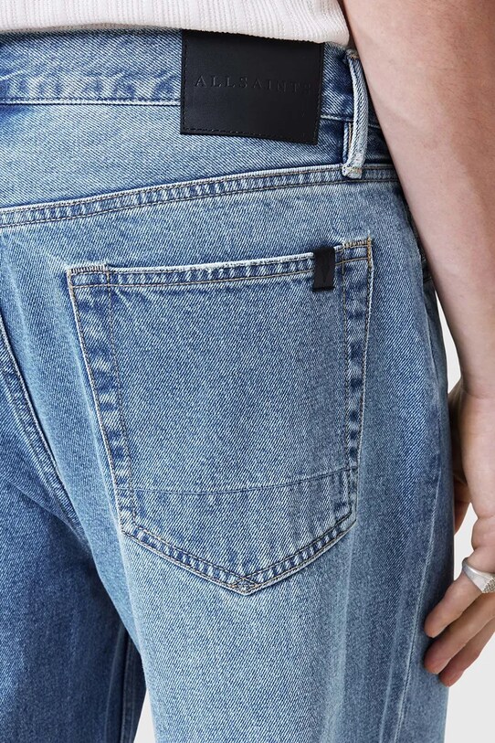 AllSaints blugi din bumbac LENNY albastru M011EA