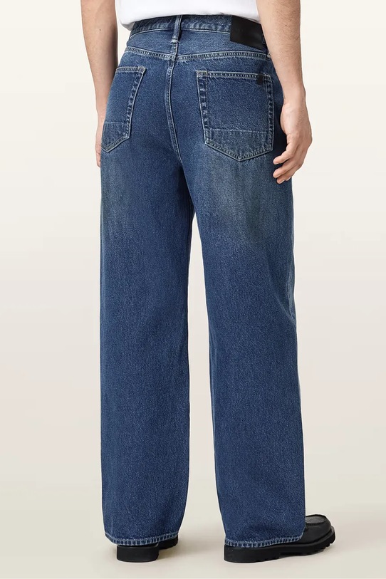 AllSaints jeansy bawełniane LENNY M011EA niebieski