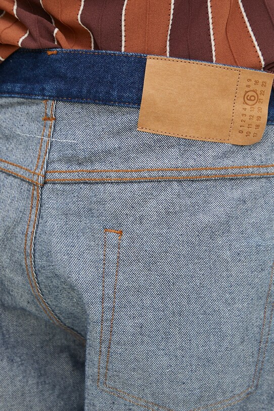 Джинсы MM6 Maison Margiela тёмно-синий SH0LA0016