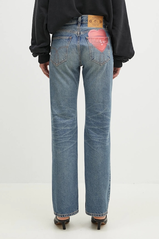 Одяг Джинси Fiorucci Lollipop Heart Print Straight Fit Jeans U02SPDJE075DN02DN02 блакитний