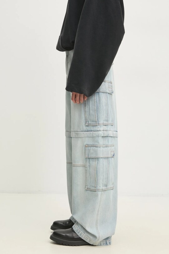 VETEMENTS jeansy Cargo UA66PA520L niebieski SS25