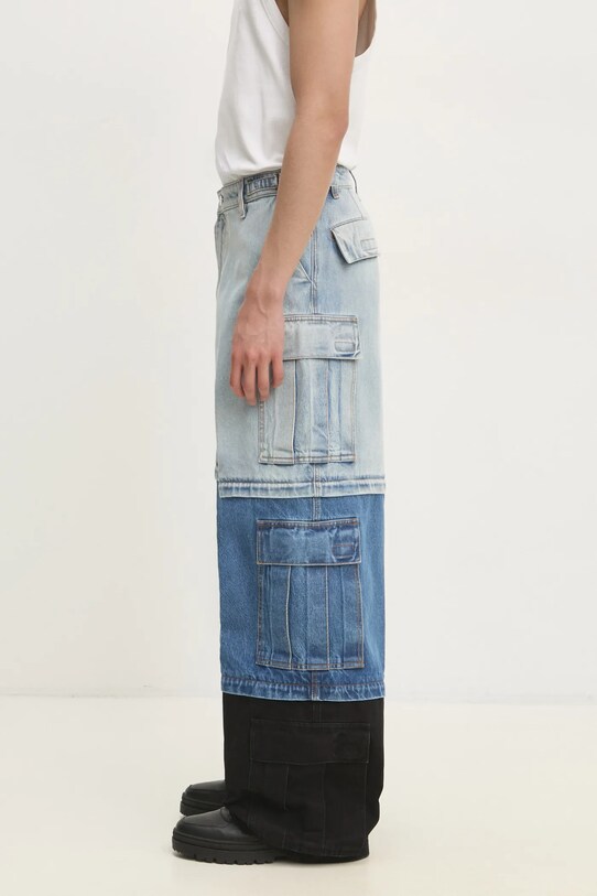 VETEMENTS jeansy Deconstructed Triple Cargo UA66PA510N niebieski SS25
