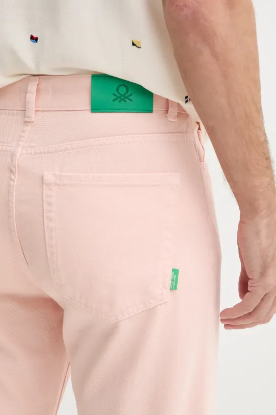 United Colors of Benetton jeansy bawełniane różowy 4RZVUE01W