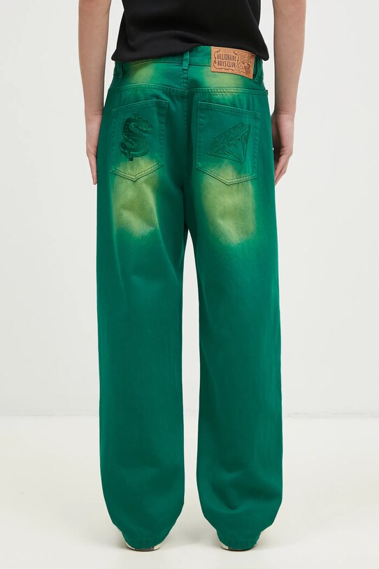 Odzież Billionaire Boys Club jeansy Garment Dyed Denim Pant B24427 zielony