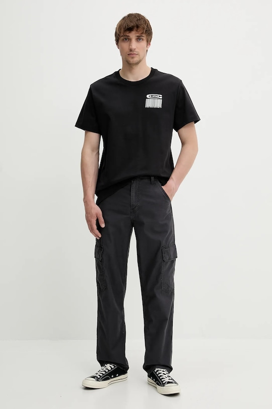 Bavlněné kalhoty Levi's 568 LOOSE STRT CARGO 000LP.0003 šedá SS25