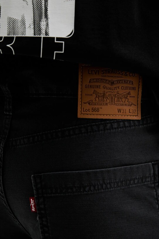 Levi's spodnie bawełniane 568 LOOSE STRT CARGO szary 000LP.0003