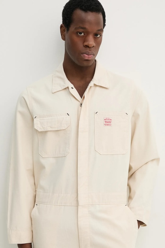 Overal Levi's STAY LOOSE COVERALLS béžová A6211