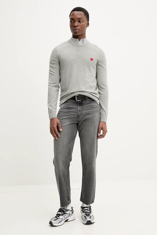 HUGO jeansy 50537715 szary SS25
