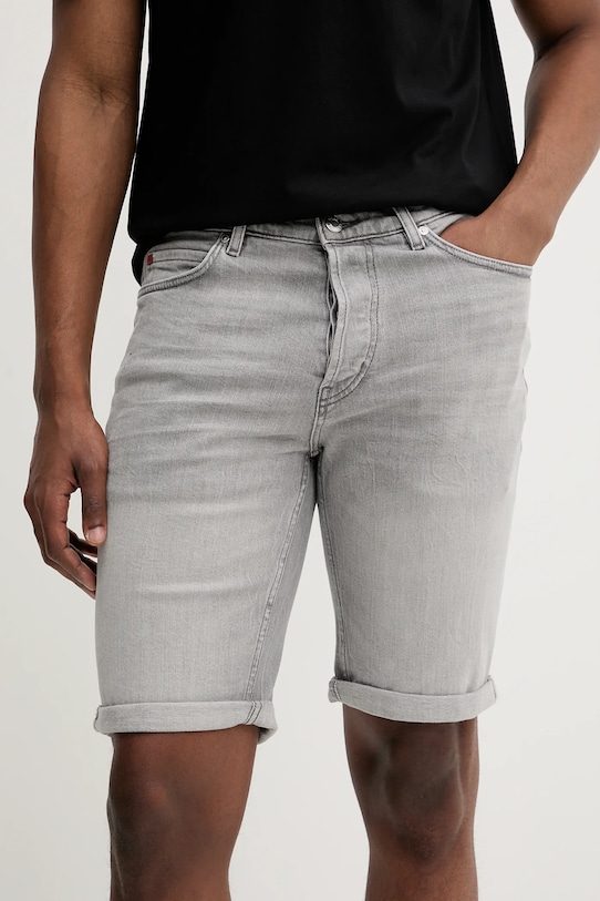 HUGO pantaloncini di jeans denim grigio 50537720