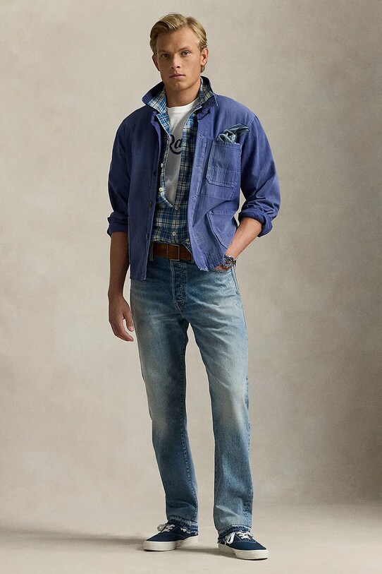 Бавовняні джинси Polo Ralph Lauren блакитний 710931941