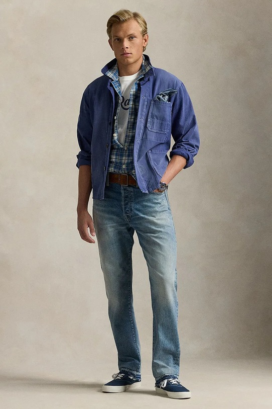 Хлопковые джинсы Polo Ralph Lauren голубой 710931941