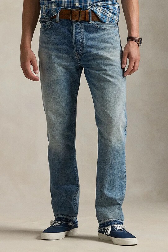Бавовняні джинси Polo Ralph Lauren 710931941 блакитний SS25