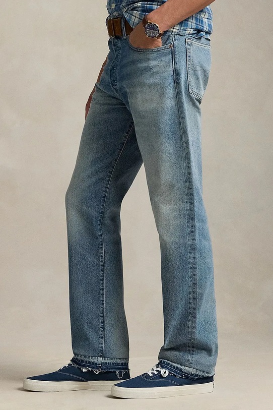 Хлопковые джинсы Polo Ralph Lauren голубой 710931941