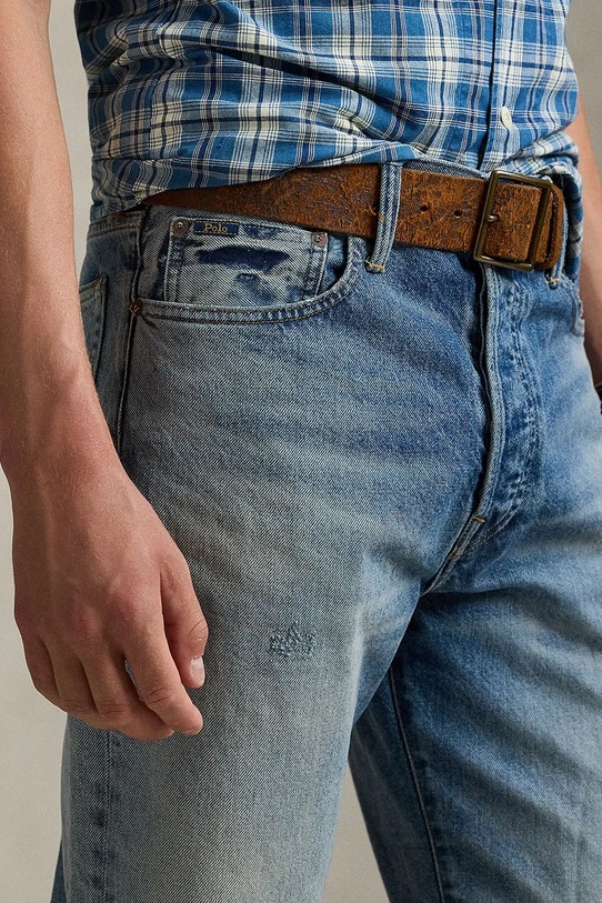 Хлопковые джинсы Polo Ralph Lauren 710931941 голубой