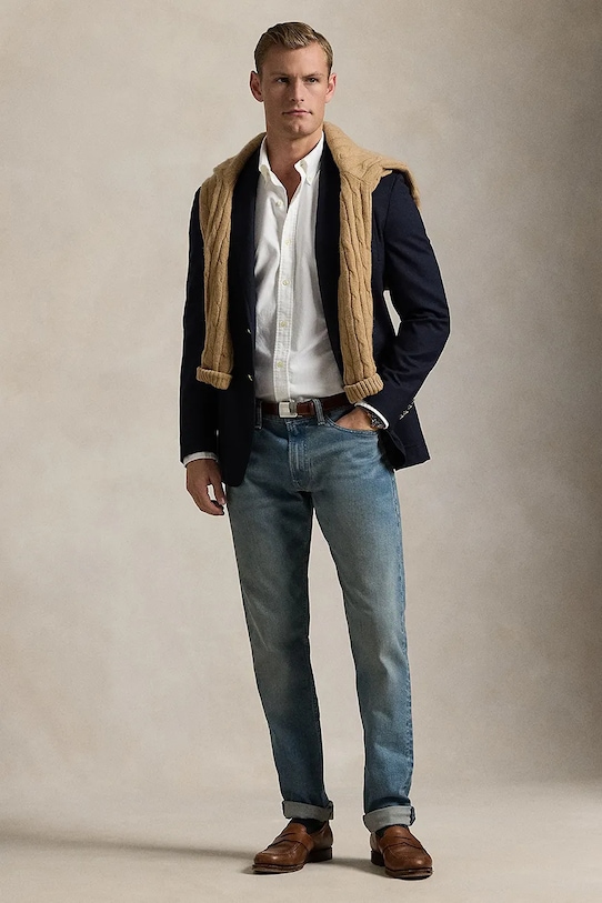 Odzież Polo Ralph Lauren jeansy 710956089 niebieski