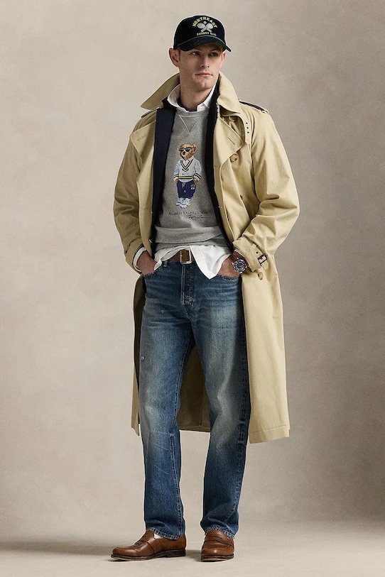 Polo Ralph Lauren blugi din bumbac albastru 710963075