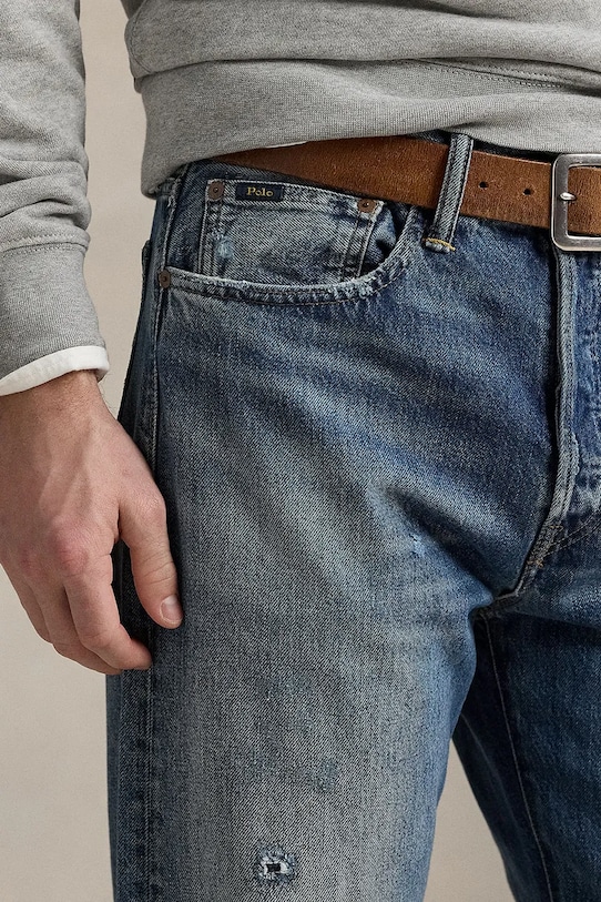 Polo Ralph Lauren blugi din bumbac 710963075 albastru