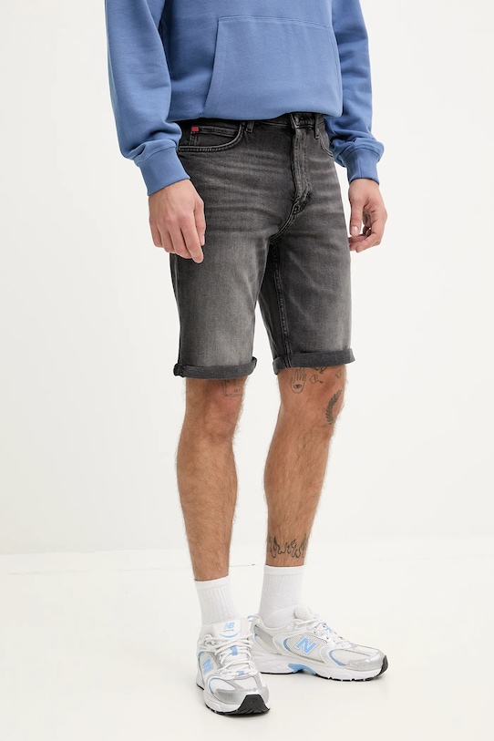 HUGO pantaloncini di jeans denim grigio 50539932