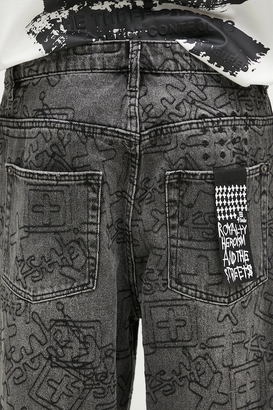 Τζιν παντελόνι KSUBI Maxx Stencil Stitch MPS25DJ011 μαύρο