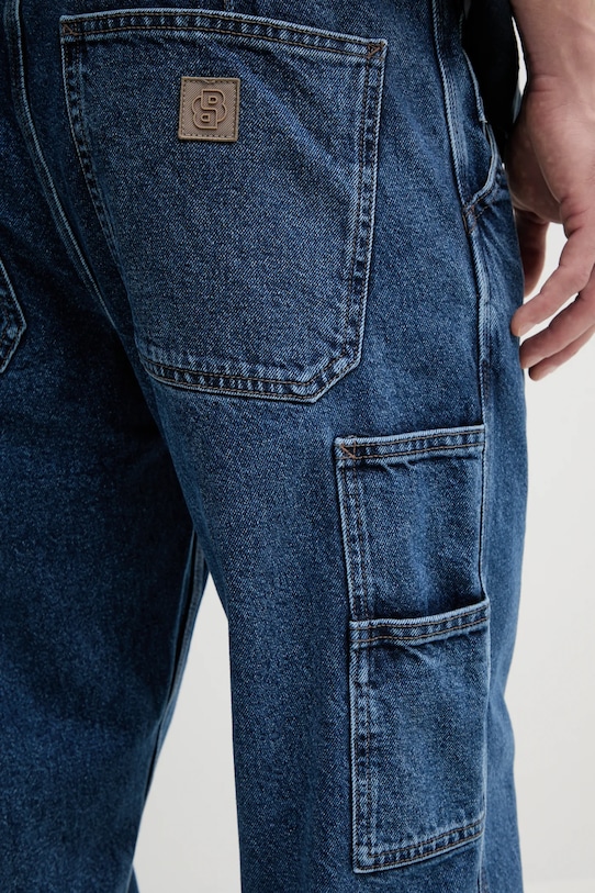 Bavlněné džíny BOSS Orange 50541136 modrá