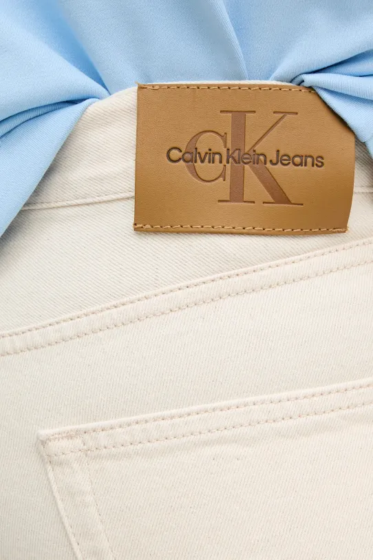 Calvin Klein Jeans jeansy z domieszką lnu beżowy J30J327539