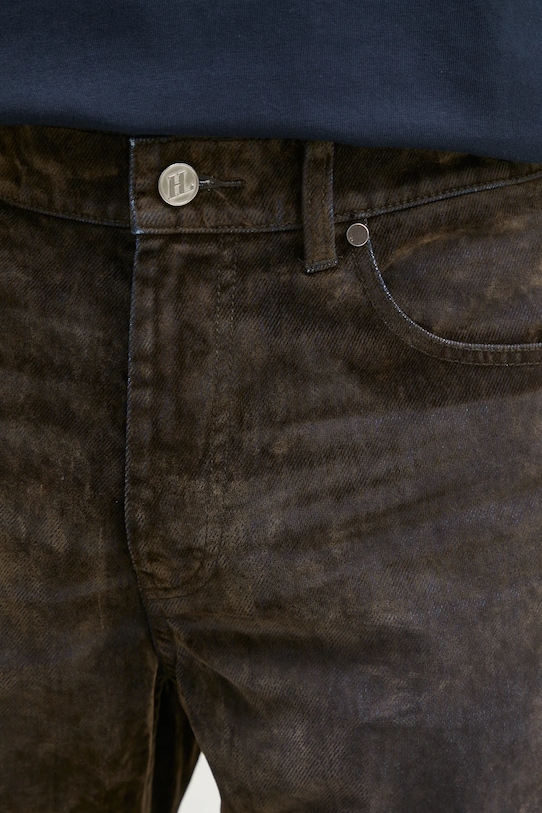 Helmut Lang jeansy Mid Rise Slim.Flock1 zielony O09DM202