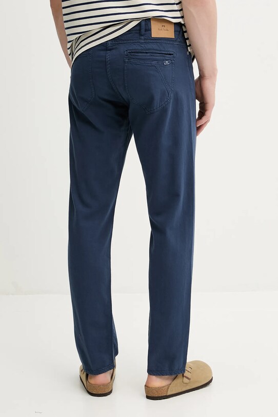 Oblečení Kalhoty s příměsí lnu PS Paul Smith M2R.393Z.P22319 námořnická modř