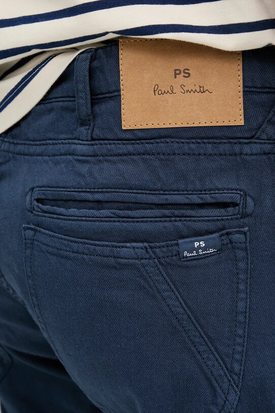 Kalhoty s příměsí lnu PS Paul Smith námořnická modř M2R.393Z.P22319