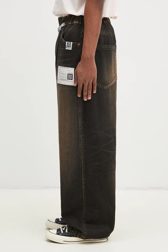 Maison MIHARA YASUHIRO jeans Amateur Sewn Wide Jeans A14PT023 black SS25