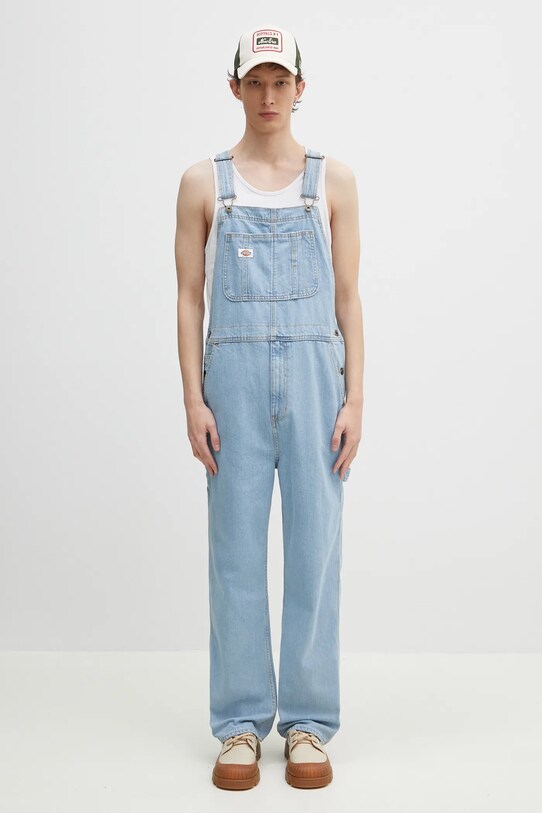 Džínové lacláče Dickies Dickies Classic Denim Bib Vintage Aged Blue DK0A4XYAC151 modrá
