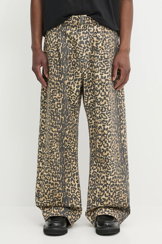 RHUDE jeansy Leopard Drop-Crotch brązowy RHSS25PA05012