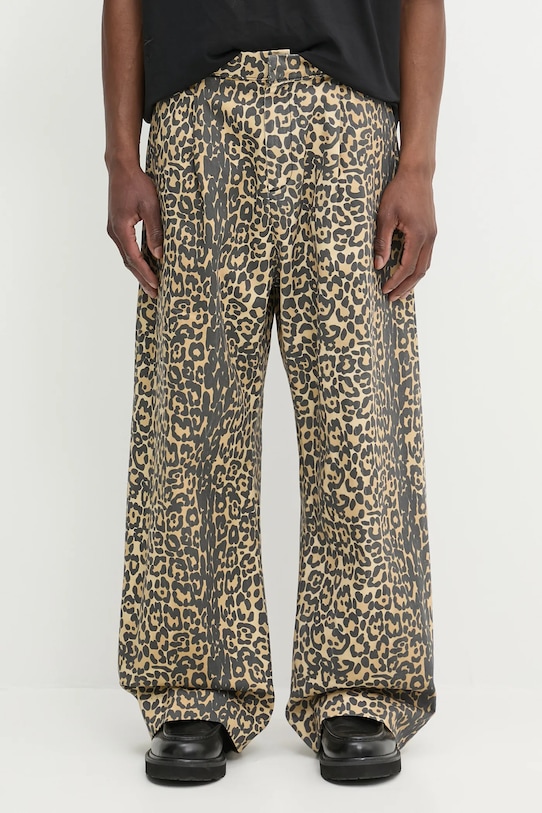 Дънки RHUDE Leopard Drop-Crotch кафяв RHSS25PA05012