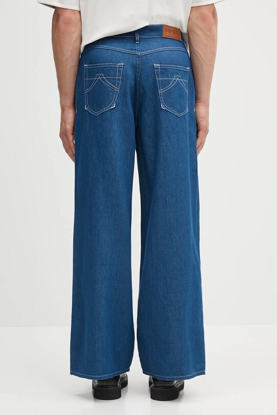 Ρούχα Τζιν με μείγμα από λινό Kenzo FF55DP4196T1.DM μπλε