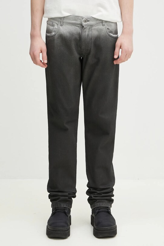 Marcelo Burlon jeans Gradient Dnm Low Waist Pants Black White negru CMYA03AS25DEN0011001