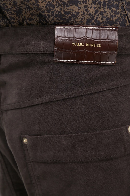 Wales Bonner pantaloni Kingston marrone MS25TR10.CO10.899