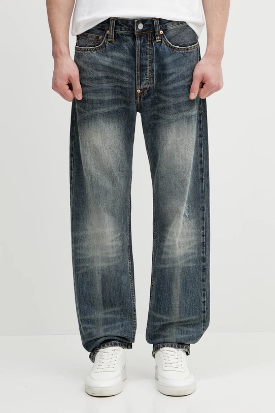 Traperice Evisu 7-Pocket Dark Tone Washed plava 2ESHTM5JE1001