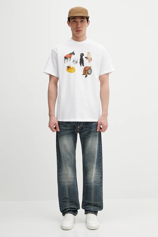 Evisu jeans 7-Pocket Dark Tone Washed 2ESHTM5JE1001 albastru