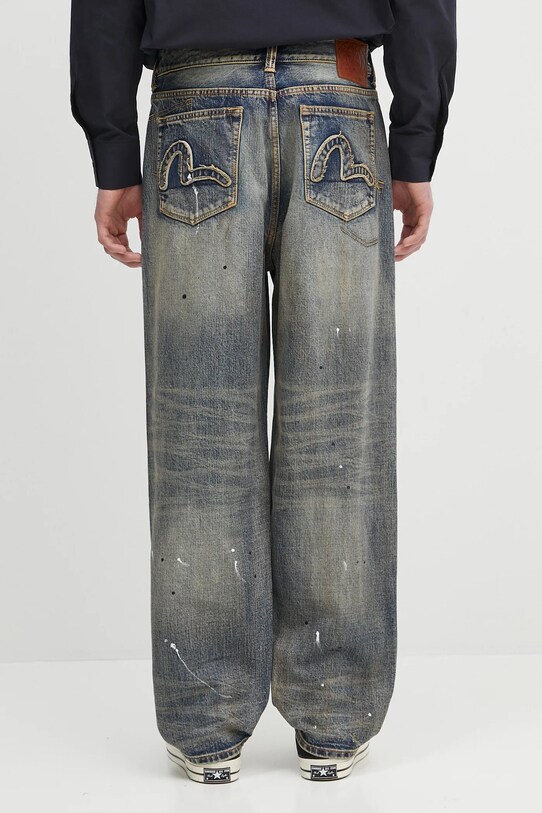 Abbigliamento Evisu jeans 7-Pocket Vintage Washed 2ESHTM5JE1005 blu navy