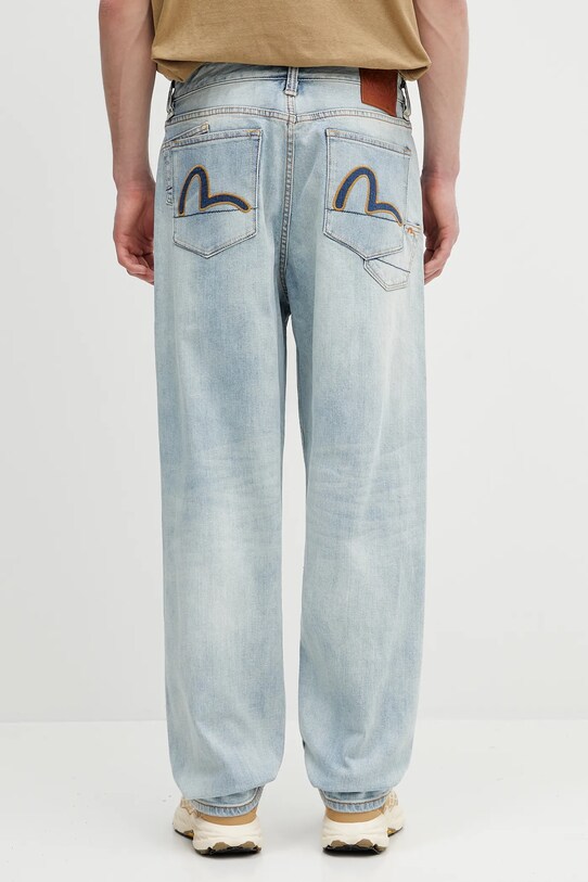 Odzież Evisu jeansy 7-Pocket Light Tone Washed 2ESHTM5JE1006 niebieski