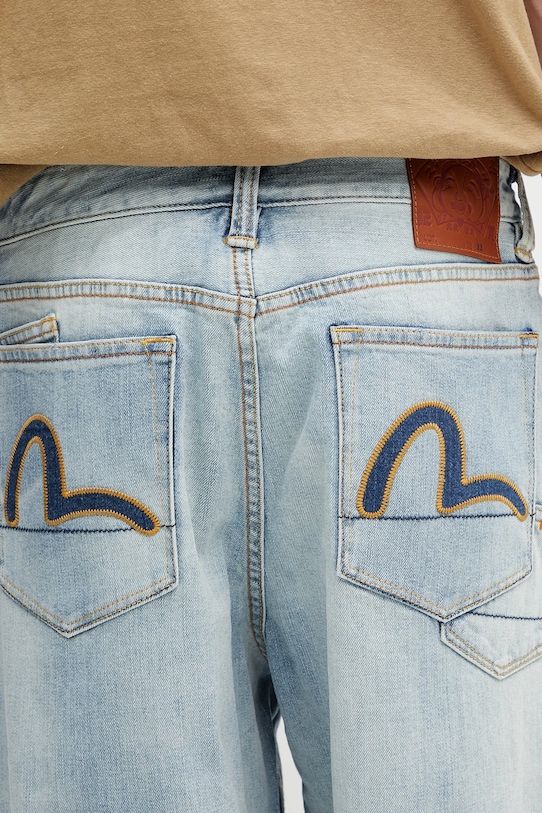 Джинси Evisu 7-Pocket Light Tone Washed блакитний 2ESHTM5JE1006