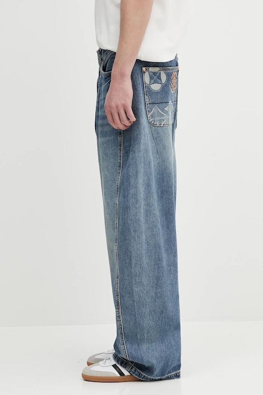 Evisu jeansy Kamon Leather Applique 2ESHTM5JE1010 niebieski SS25