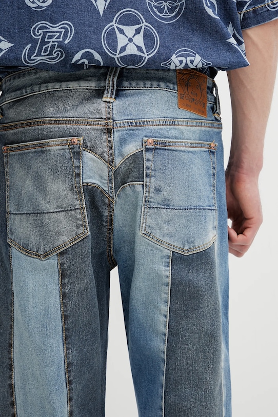 Evisu jeans 2-tone Denim w Inserted Daicock albastru 2ESHTM5JE1015