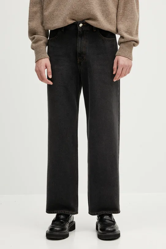 Ader Error jeans Apparel-Bottom negru BO42FYJE0101BK