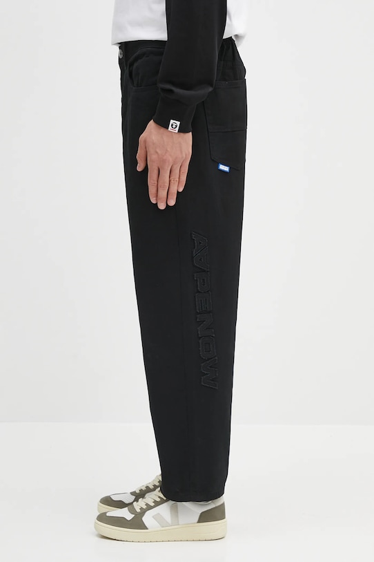 AAPE jeansy bawełniane Now AAPPTMB623XXN czarny SS25